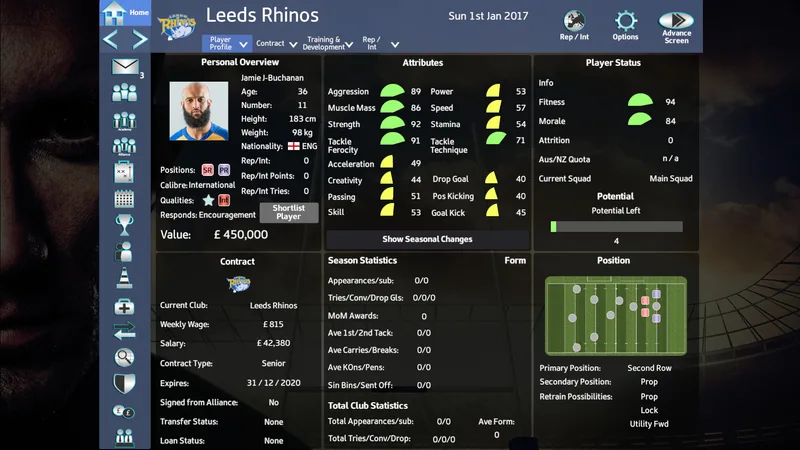 Rugby League Team Manager 2018 (PC)